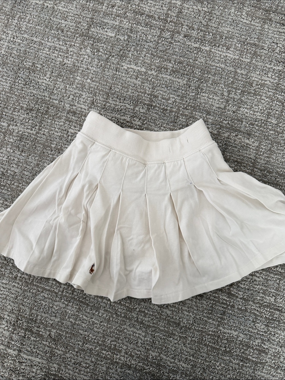 Polo by Ralph Lauren White Pleated Skater Skirt